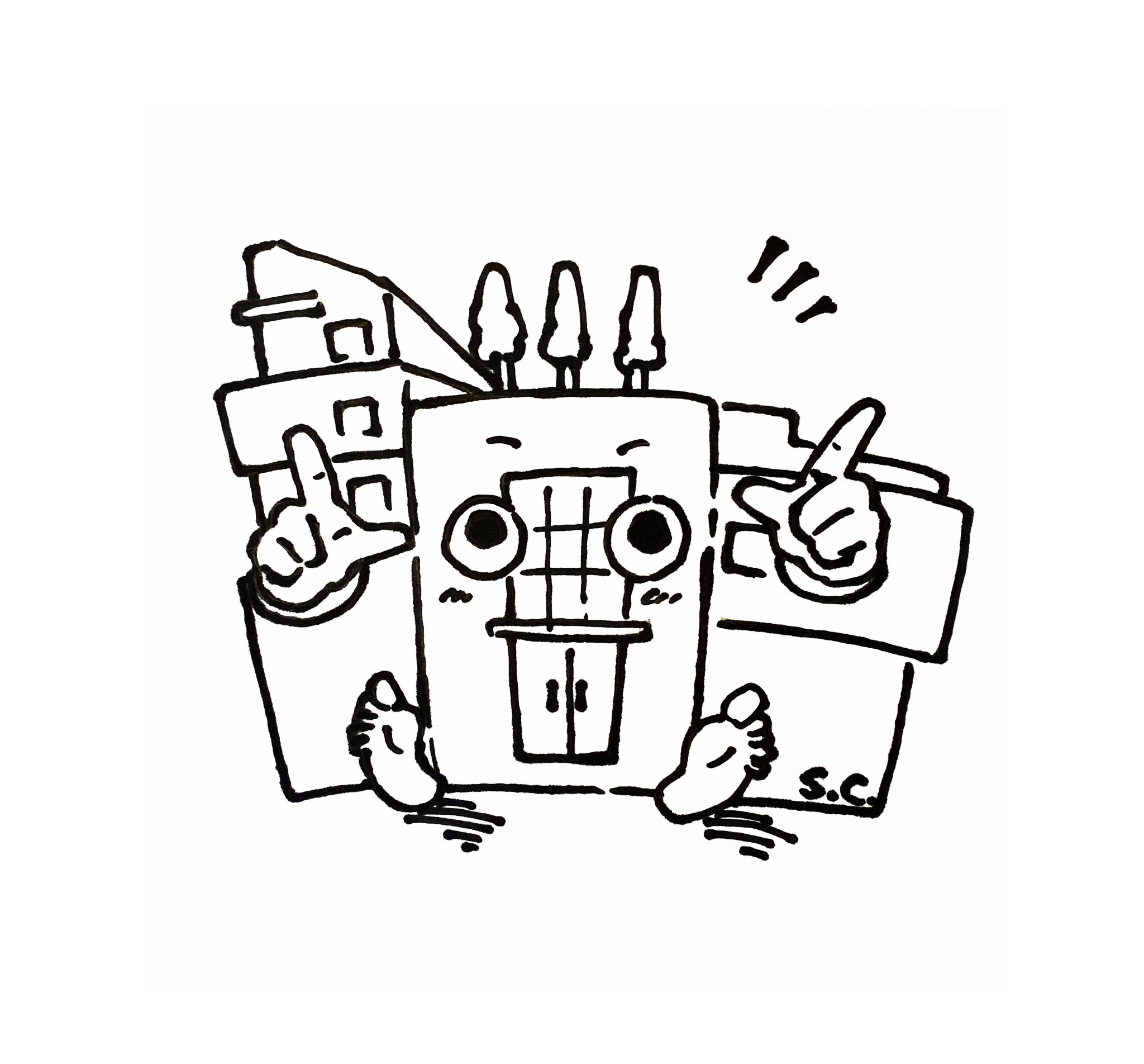 College-kun mascot illustration