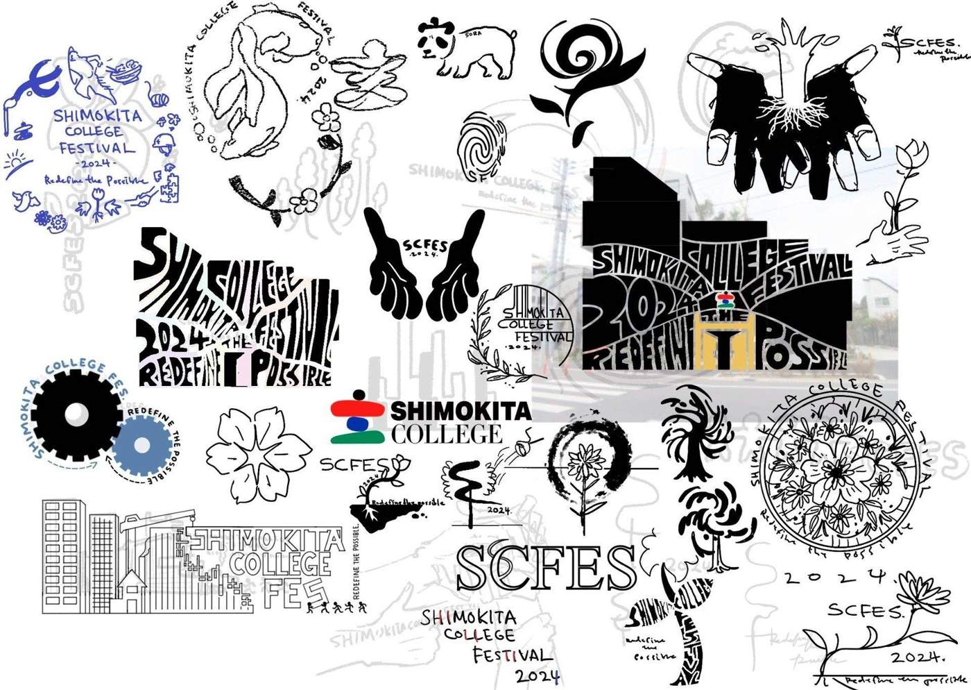 College Festival Logo concept sheet