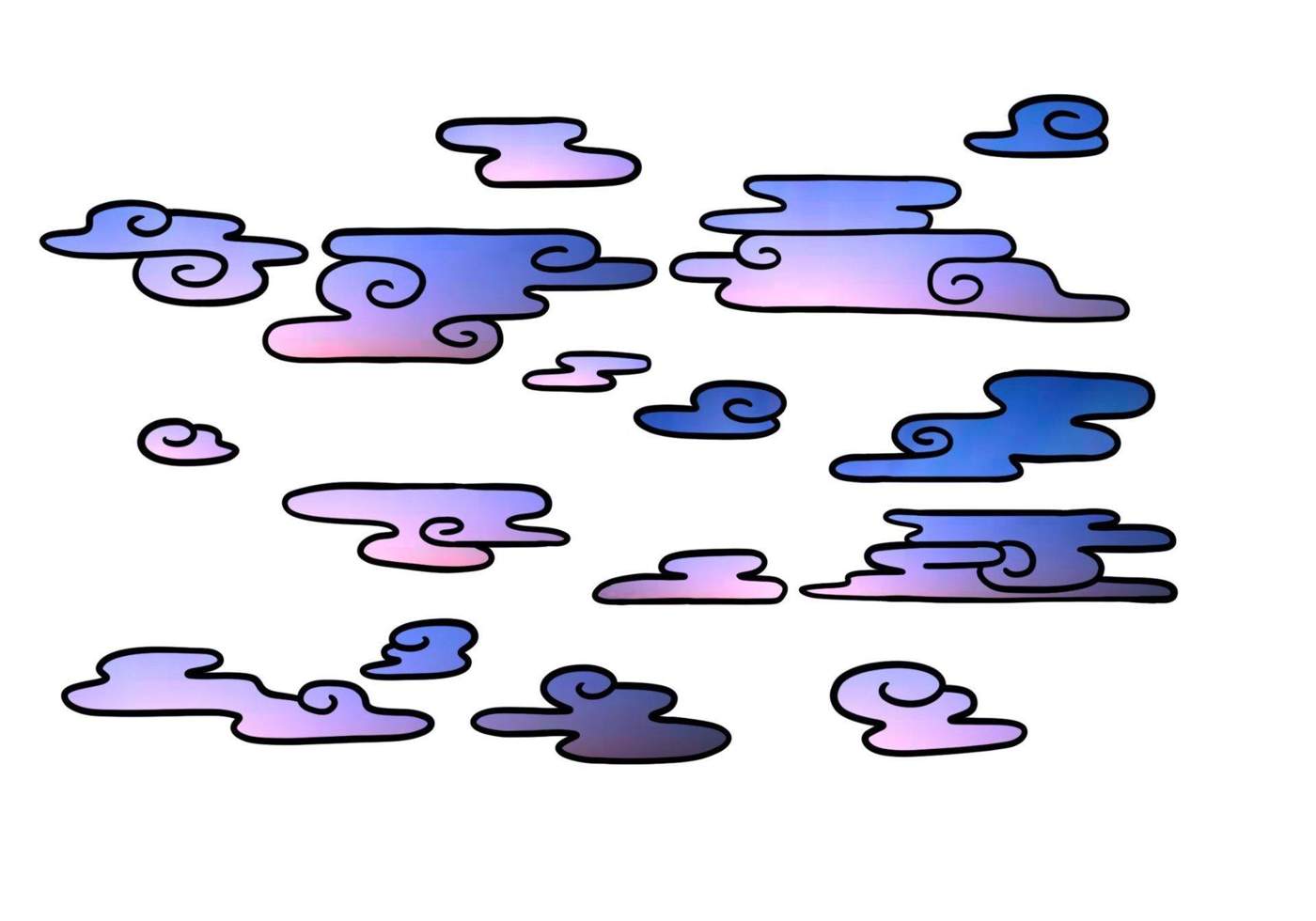 College Festival Logo cloud motif studies