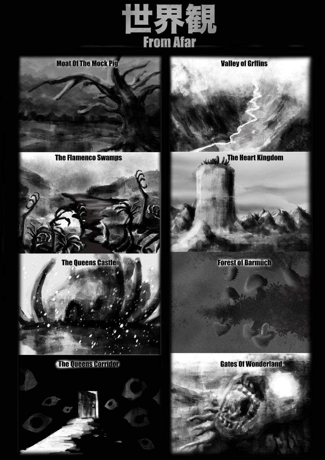 A Nightmare in Wonderland distant environments sheet